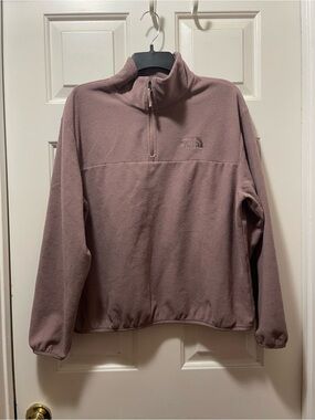 Women’s The North Face Dusty Pink Half-Zip Fleece Pullover size L